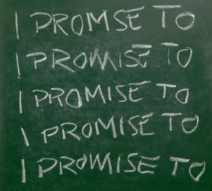 i promise to...